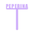 PEPERINA CLAV3mm.stl VEGETABLE GARDEN SORTER. LABELS GARDEN. PLANT NAMES. TAGS VEGETABLES. TAG ALMACIGOS.N