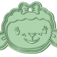 Lambie_e.png Lambie Face Dra Dra Toys cookie cutter