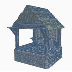Market-stall-001.png STL file DND rpg Market Stall - Market Booth for Dungeons and Dragons or Gloomhaven・3D printer design to download