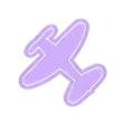 airplane toy kids cookie cutter stamp stl 3d model_.stl Самолет старый аэроплан штамп для вырезания печенья