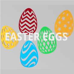 easter-eggs.png Файл STL Flat Easter Eggs for decoration・Модель для загрузки и 3D печати