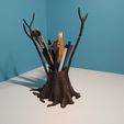 PenHolder1-1.jpg Pot / Pen Pencil Holder (Old Stump)