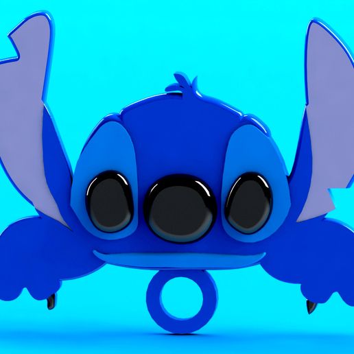 Stitch key ring - 3D model önizlemesi