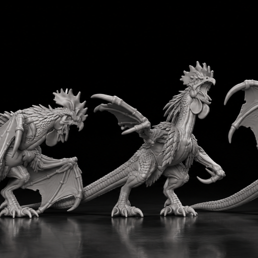 Cockatrice Flock: 3-Model Monstrous Avian Set