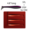 Soft-Plastic-Bait-Mold-3d-printed-Paddle-Minnow.png Soft Plastic Bait Mold Paddle Minnow