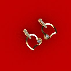1.jpg Archivo STL Cosas de Pendientes de Corazón E2・Modelo de impresión 3D para descargar
