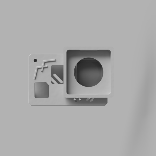 GOPRO HERO 8 Naked case avec filtre nd, ultra simple. - 3D model önizlemesi