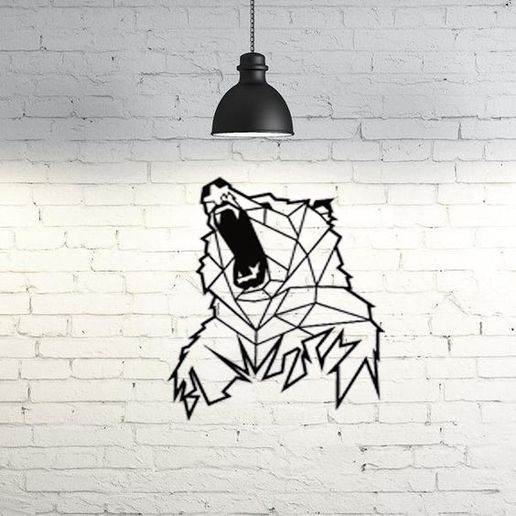 29.Bear.jpg Bear Wall Sculpture 2D