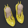 untitled.179.png 2 shoes + foot / 3d shoes / model for bjd doll / 3d printing / 3d doll / bjd / ooak / stl / articulated dolls / file