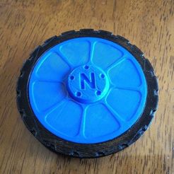 P_20170625_144829.jpg Free STL file Wheel fidget spinner - complete with tire・3D printing idea to download
