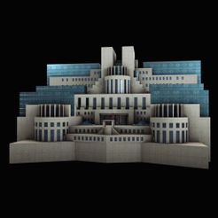preview1.jpg Archivo 3D Edificio SIS en Londres・Idea de impresión 3D para descargar, 3D0