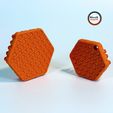 fidget-wobble-pins-hex-10.jpg Hexagon Fidget with Moving Pins - Print in Place Desk Toy & Keychain, 3 Sizes