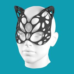CatMaskV2.png Free STL file Cat Mask V2・3D print design to download