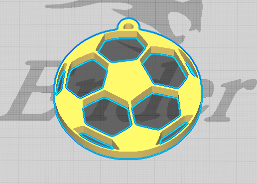 Soccer ball keychain - 3D model önizlemesi