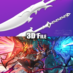 SamiraSF07.png Fichier 3D Samira Soul Fighter Sword League of Legends Fichier STL・Design pour impression 3D à télécharger