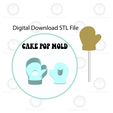 ETSY-Listingstl.png Mitten Cake Pop Mold | Digital Download STL File