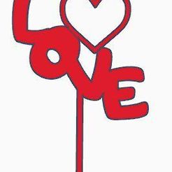 Love-Rojo.jpg Fichier STL Topper Love・Modèle à télécharger et à imprimer en 3D