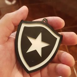 20211220_183108.jpg OBJ file Botafogo Keychain (embossed star)・3D printing design to download