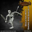Skeleton-With-Sword-and-Shield-3.jpg Skeleton Horde - 16 x 32mm scale skeleton miniatures