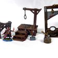 Executioners-Set-Painted-miniatures-by-Mystic-Pigeon-Gaming-1-min.jpg Gallows Stocks And Guillotine Tabletop Terrain Set