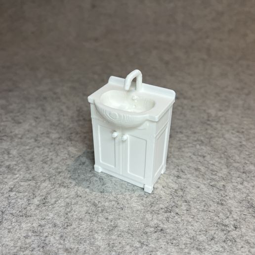 Dollhouse sink for miniature house bathroom