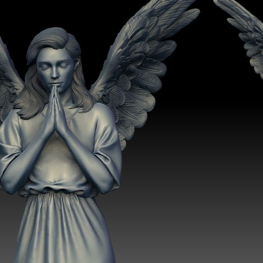 3.jpg praying angel 3D print model