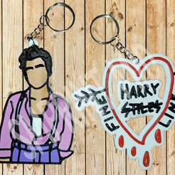Harry-style.jpg STL file Harry Style keychain and heart・3D printing design to download