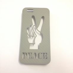 Peace Hand Iphone Case real.jpg Fichier STL Cas d'iphone de main de paix 6 6s・Objet pour imprimante 3D à télécharger, Custom3DPrinting