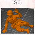 Army-guy-laying-down-4.png Army guy waving 5 fingers laying down // plastic army man // army toy