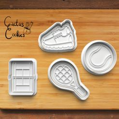 Bild.jpg 3D file Tennis Cookie Cutter set 0367・Template to download and 3D print