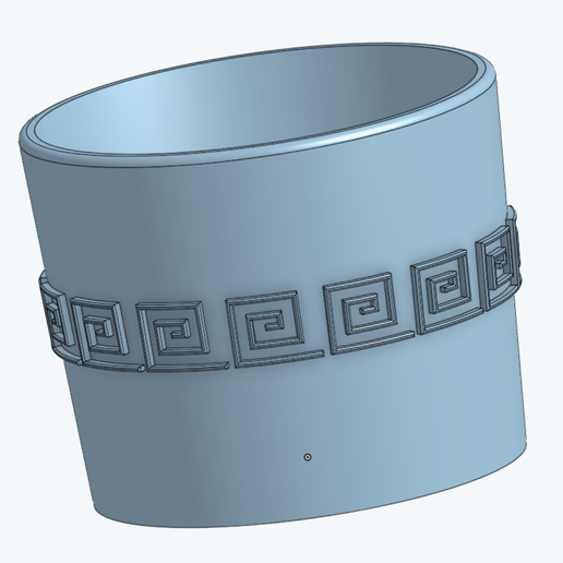Greek Style Succulent Vase – Elegant 3D Printable Planter - 3D model önizlemesi