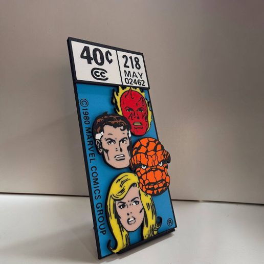 📦 FANTASTIC FOUR CORNER BOX ART・ STL File for 3D printing
