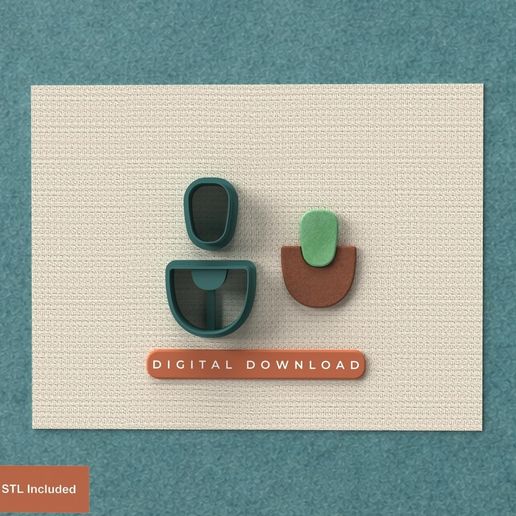 Polymer clay cutters Classic Geo 260| versions in size 3 | Digital files for 3D printing