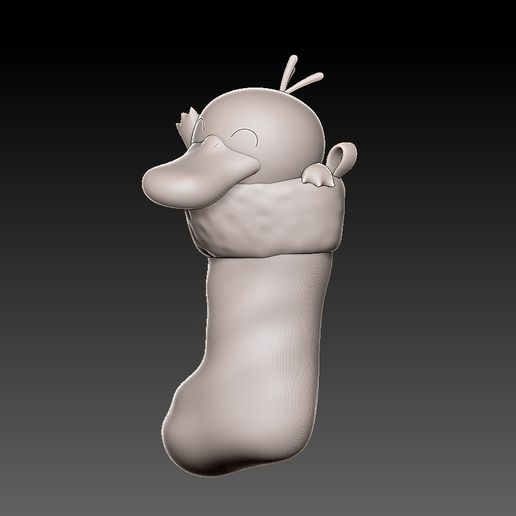 ZBrush-Document3.jpg Pokémon Christmas Stocking Pack – Pikachu, Psyduck & Eevee STL
