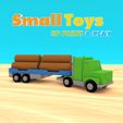 SmallToys-AmericanTruck01.jpg Archivo STL SmallToys - Camión americano y remolque de carga・Diseño de impresora 3D para descargar