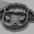 sheep-2-render1.jpg Овца 2 - резак для печенья/ теста "Ферма