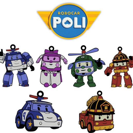 🗝️ Llavero RoboCar Poli Keychain・Archivo STL para Impresión 3D