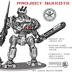Quixote-Cover2-OPR.jpg Project Quixote- 28mm Dieselpunk Modular Pre-Supported Mech Kit