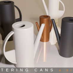 Watering_Can_title_01.png Archivo STL gratis Regadera - 4 Tamaños, Suculentas, Cactus, Invernadero・Objeto de impresión 3D para descargar