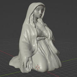 mary-solid-angled.png Archivo STL Estatua de la Madre María a la luz del té・Plan de impresora 3D para descargar