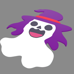 Ghost_Candy_03_Render_01.png Fichier STL Biscuit fantôme d'Halloween // Dessin 03・Objet imprimable en 3D à télécharger