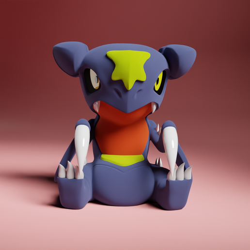 🐉 Garchomp Chibi Collectible - Pokemon・Free OBJ File for 3D printing・Cults