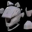 rendered.png Volant helmet with attachments 3d print file