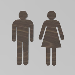 WC2.png Archivo STL Signo WC・Diseño para descargar y imprimir en 3D