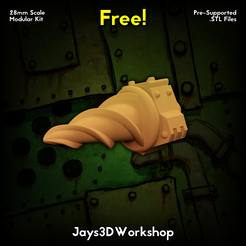 28mm Scale Da ye elem Gu I a= e | Pre-Supported re a Jays3D Workshop Archivo 3D gratis Skrap Mech Melee Drill Freebie・Plan para descargar y imprimir en 3D, jays3dworkshop