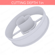 Heart_Donut~4in-cookiecutter-only2.png Heart Donut Cookie Cutter 4in / 10.2cm