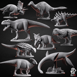PL2_bundle.png 3D file Dinosaur - Dino Bundle 2・3D print design to download