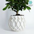 Folie3.jpg Plant Pot "Bellvere" | Planter STL to 3D print | Extra Drainage Pot  + Drain Tray Version