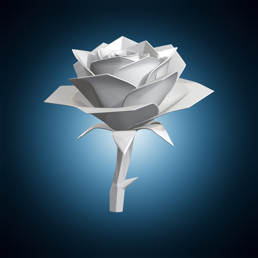 Geometric Low Poly Rose