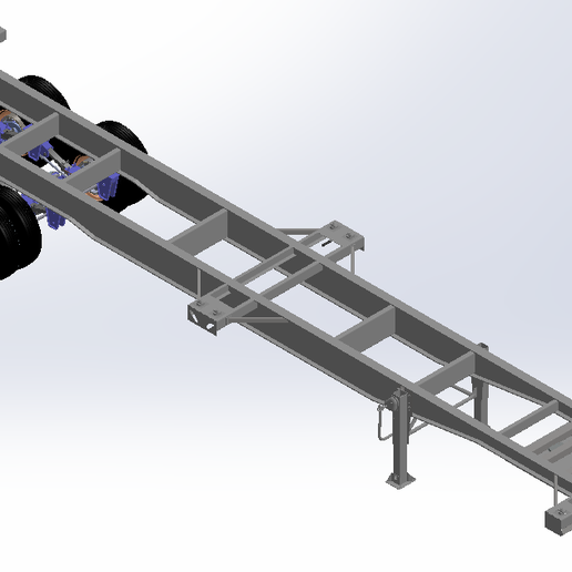 20ft and 40ft container trailers 3D model